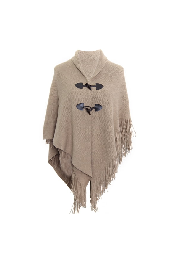 Shawl Wrap Poncho With Button Winter Poncho Cape Shawl Women Cloak Shawl Wrap Poncho Ruana Cape Cardigan Sweater Open