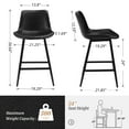 thumbnail image 6 of Dycanpo Modern Faux Leather 24 Inch,Counter Height Bar Stools Set of 4,for Home Kitchen, Black, 6 of 6