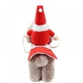thumbnail image 6 of Topumt Pet Dog Santa Christmas Costumes Funny Santa Claus Riding on Pet Cosplay Coat Holiday Dressing up, 6 of 7