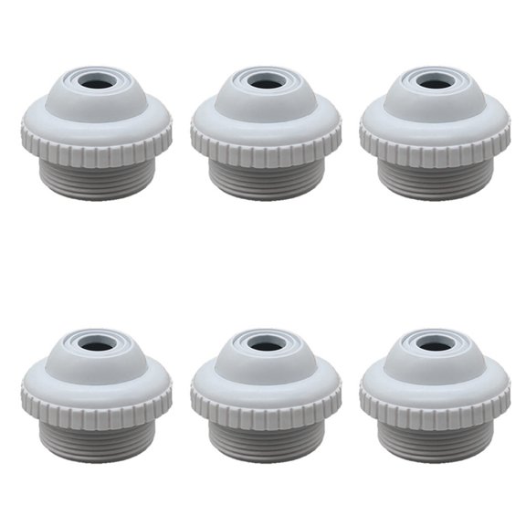 6X Swimming Pool Return Jet Fitting Massage Nozzle Inlet Outlet Bath Tub Nozzle with Adjustable Jet Eyeball Pool Tool