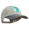 thumbnail image 5 of Yin Yang Clover Embroidered Pigment Dyed Wash Cap - Beige Black OSFM, 5 of 5