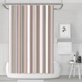 thumbnail image 1 of Ensemble de Rideau de Douche avec Doublure à Boutons-Pression, Tissage Gaufré Multicolore Arc-en-Ciel (5) Rideaux de Douche Doublure de Douche Réutilisable, Rideau de Bain en Polyester Décoratif, 72x72 Pouces, 1 of 4