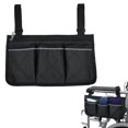 thumbnail image 4 of Wheelchair Side Bag Armrest Storage Pouch With Cup Holder And Reflective Strip For Wheelchairs Or Rollators, 4 of 4