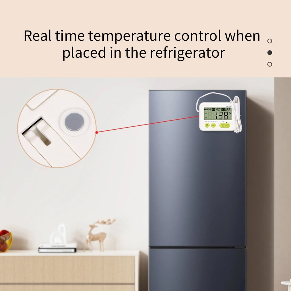 MOMOJIA Digital Display Thermometer Wall Mounted Temperature Detector for Indoor