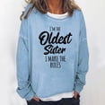 thumbnail image 2 of Sudadera de gran tamaño con estampado de letras y texto divertido para mujer, cuello redondo, manga larga, suelta, blusa individual Fridja  hkj2112, 2 of 5