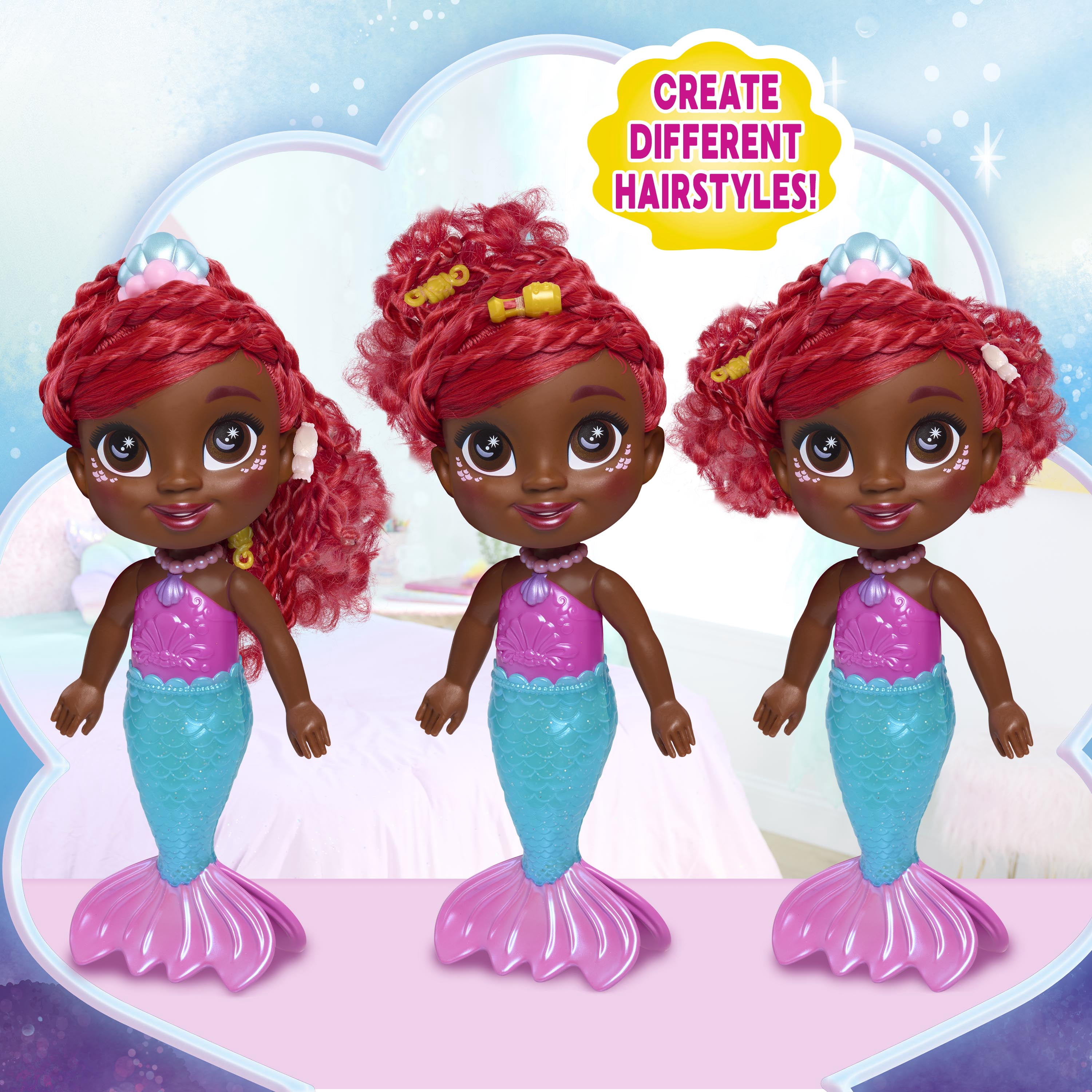 Disney Junior Atlantica Ariel Doll, 9.5 Inch Disney Toy for Kids Ages 3 and up