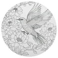 thumbnail image 3 of Ryvnso Peony Flower Bird Drawn Round Plate Mats Dining Table Placemat Set of 4 for Holiday Decoration, 3 of 7