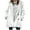 White, variant on Winter Coats for Women Warm Plush Buttons Hooded Jacket Outerwear Casual Solid Color Thickened Temperament Commuting Coat
