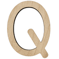 thumbnail image 1 of 6" Tall BIRCH Wood Letter Q | 1/4" Thick | Wood Craft Letter | Krafty Supply Lego House Font | Script Font, 1 of 3