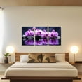 thumbnail image 5 of ZHONGYUTONG Zen Bathroom Wall Art 3 Pieces Purple Orchid Stones on Water Picture Prints Spiritual Relaxing Canvas Poster Spa Artwork Meditation Room Decor (11.00" x 14.00" x 3PCS), 5 of 6
