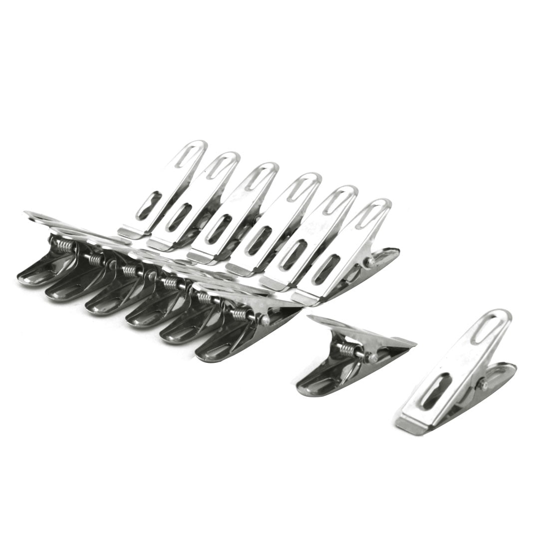 15Pcs Stainless Steel Curtain Clips Metal Hanging Open Hooks Clamp Durable 