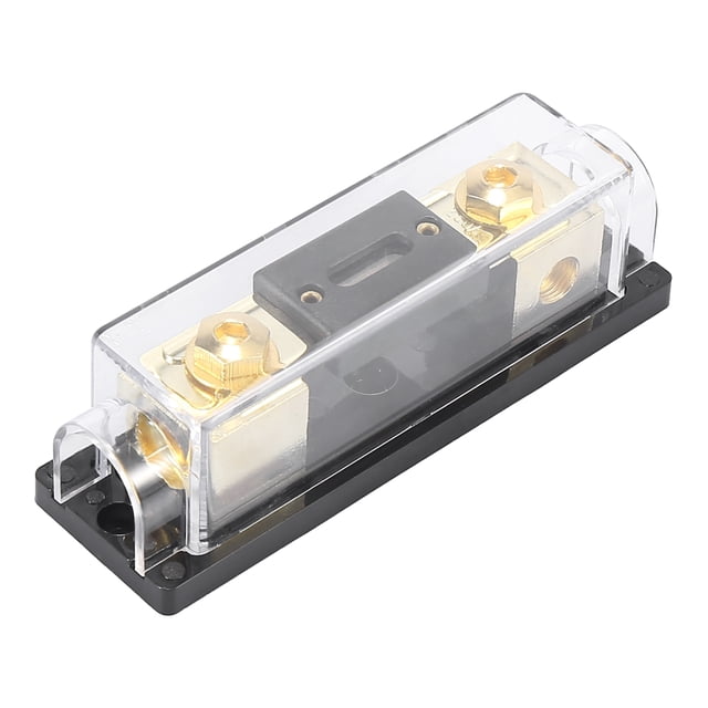 0/2/4 Calibre En Línea ANL Fusible Soporte con 250 Amp Fusible Transparente Negro