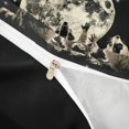 thumbnail image 4 of Castle Fairy Wildlife Raccoons Twin Duvet Cover,Moon Stars Print Twin Bedding,Black Cream White,Black Reversible,2pcs,No Comforter,1 Duvet Cover and 1 Pillowcase, 4 of 6