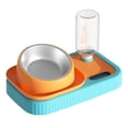 thumbnail image 2 of Cuenco de comida para gatos, bebedero automático antiderrames de acero inoxidable, cuenco de agua inclinado de 15 grados para mascotas pequeñas y medianas, 2 of 5