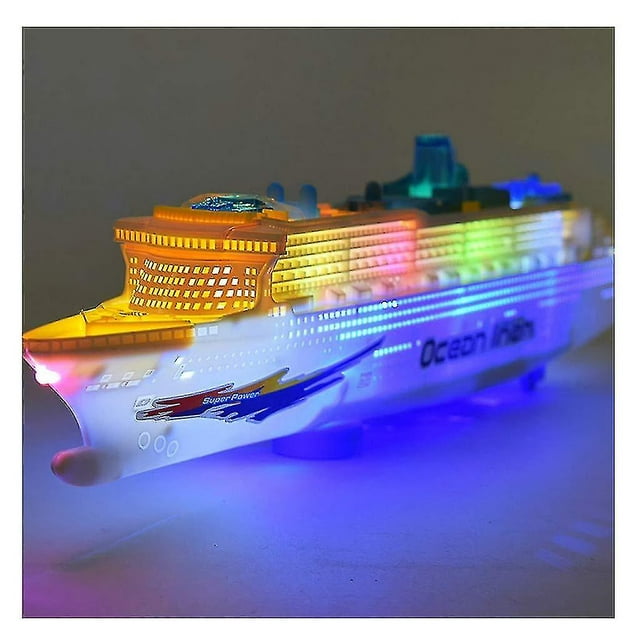 Kids Colorful Ocean Liner Cruise Ship Boat Electric Flashing Led Light Sound Toy