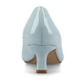 thumbnail image 3 of Journee Womens Pammie Slip On Pointed Toe Kitten Heel Pumps, Widths Available, 3 of 9