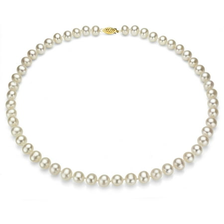 Freshwater Pearl 18 Necklace (Ultra-Luster 5-6mm White Genuine Cultured Freshwater Pearl 18