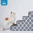 thumbnail image 2 of Best Pet Supplies Foam Pet Steps for Small Dogs and Cats, Portable Ramp Stairs for Couch, Sofa, and High Bed Climbing, Non-Slip Balanced Indoor Step Support, Paw Safe - Gray Lattice P, 2 of 5