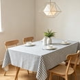 thumbnail image 3 of Waterproof Oilproof Dirtproof Checkered Rectangular Table Cloth Tablecloth Table Cover for Dining Room Kitchen Office Farmhouse Rural Decor 47.24x62.99 Inch Nylon Small Versatile Outdoor, 3 of 6