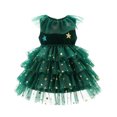 thumbnail image 4 of REDARER Girls Christmas Star Tulle Tutu Dress Set with Headband and Knee High Socks for Holiday Party Pageant Dress Up,8-9 Years, 4 of 8