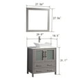 thumbnail image 4 of Vanity Art 30 in. W Single Sink Bathroom Vanity with Engineered Marble Top and Free Mirror, 4 of 9