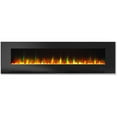 thumbnail image 4 of Hanover 60 In. Wall-Mount Electric Fireplace in Black with Multi-Color Flames and Crystal Rock Display, 4 of 8