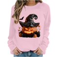 thumbnail image 3 of Jsaierl Halloween Sweatshirts for Women Plus Size Pumpkin Graphic Pullovers Fall Loose Fit Round Neck Long Sleeve Sweater Tops Halloween Clothes, Sizes S-2XL, 3 of 7