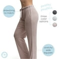 thumbnail image 3 of Hello Mello CuddleBlend Lounge Pants Relaxed Wide Leg Bottoms with Pockets, Pink Medium (Women's), 3 of 10