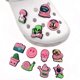 thumbnail image 4 of 12 Piezas Accesorios para Zapatos, Hebillas de Goma para Zapatos, Flores de Zapatos Impresas en PVC, Accesorios de Bricolaje para Zapatos de Playa, Zapatillas (21), 4 of 5
