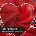 thumbnail image 3 of Valentine Heart Pattern Tablecloth 60 Inch Round Valentine''s Day Red Black Rose Tablecloths Washable Tablecloth for Party Holiday Kitchen Dining Room Indoor Outdoor Decoration, 3 of 6