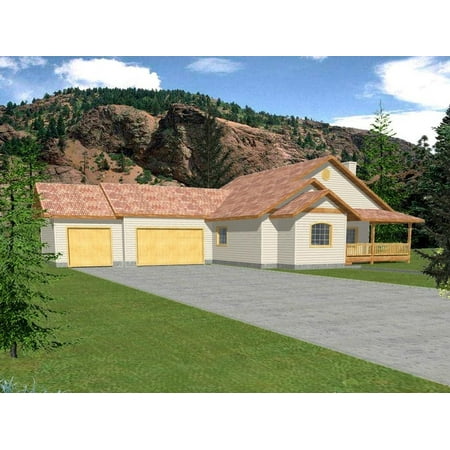 001-3148: Bungalow Cottage 3 Bed, 2 Bath Luxury Home Plan, 1739 Sq Ft: Full Blueprints with License to Build by Home Plan Marketplace - Lesuto