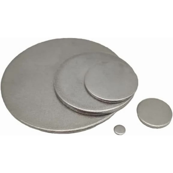 Gamvdout 304 Stainless Steel Round Plate Disc Sheet, Round Corrosion Resistant Plate Sheet, Thickness:0.5mm, 5PCS