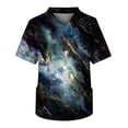 thumbnail image 1 of Men's Short Sleeve V Neck Print Chest Pocket Carer Top 2XL, 1 of 3