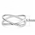 thumbnail image 2 of Luxe Jewelry Designs Women's Stainless Steel Cross Ring with AAA Grade CZ - Size 6 (Pack of 2), 2 of 4