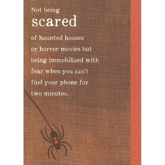 Recycled Paper Greetings Scared Can't Find Phone Funny Halloween Card