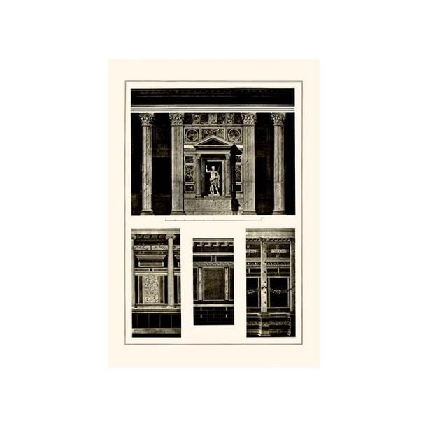 Wall Facing With Marble Print Black Framed Poster Print x30 Walmart Com Walmart Com