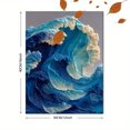 thumbnail image 3 of Indigo Sky Blue Fluid Abstract Canvas Print, Textured Curved Shape Minimal Modern Home Bedroom Wall Decor Art, 3 of 8