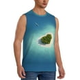 thumbnail image 2 of Pofeuu Paradise Island Print Men's Muscle T-Shirt, Sleeveless, Muscle Tank, Classic Muscle Tee Top For Men Casual Sleeveless Muscle T-Shirt Trendy Clothes-X-Large, 2 of 7