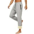 thumbnail image 5 of Mens Fleece Lined Sweatpants Winter Sherpa Lined Straight Leg Open Bottom, with Zipper Pockets, 5 of 5