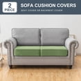 thumbnail image 6 of Sanmadrola Couch Covers Velvet Sofa Cushion Cover Stretch Machine Washable Universal Slipcover Furniture Protector for Couches Sectional Sofas, Avocado Green, 6 of 8