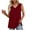 Red-01, variant on Mittory Summer Womens Tank Tops Loose Fit Pleated V Neck Sleeveless Tops Casual Basic T Shirts Solid Tees