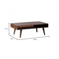 thumbnail image 4 of Moe's Home Collection Bliss 1 Drawer Modern Wood Coffee Table in Brown, 4 of 4