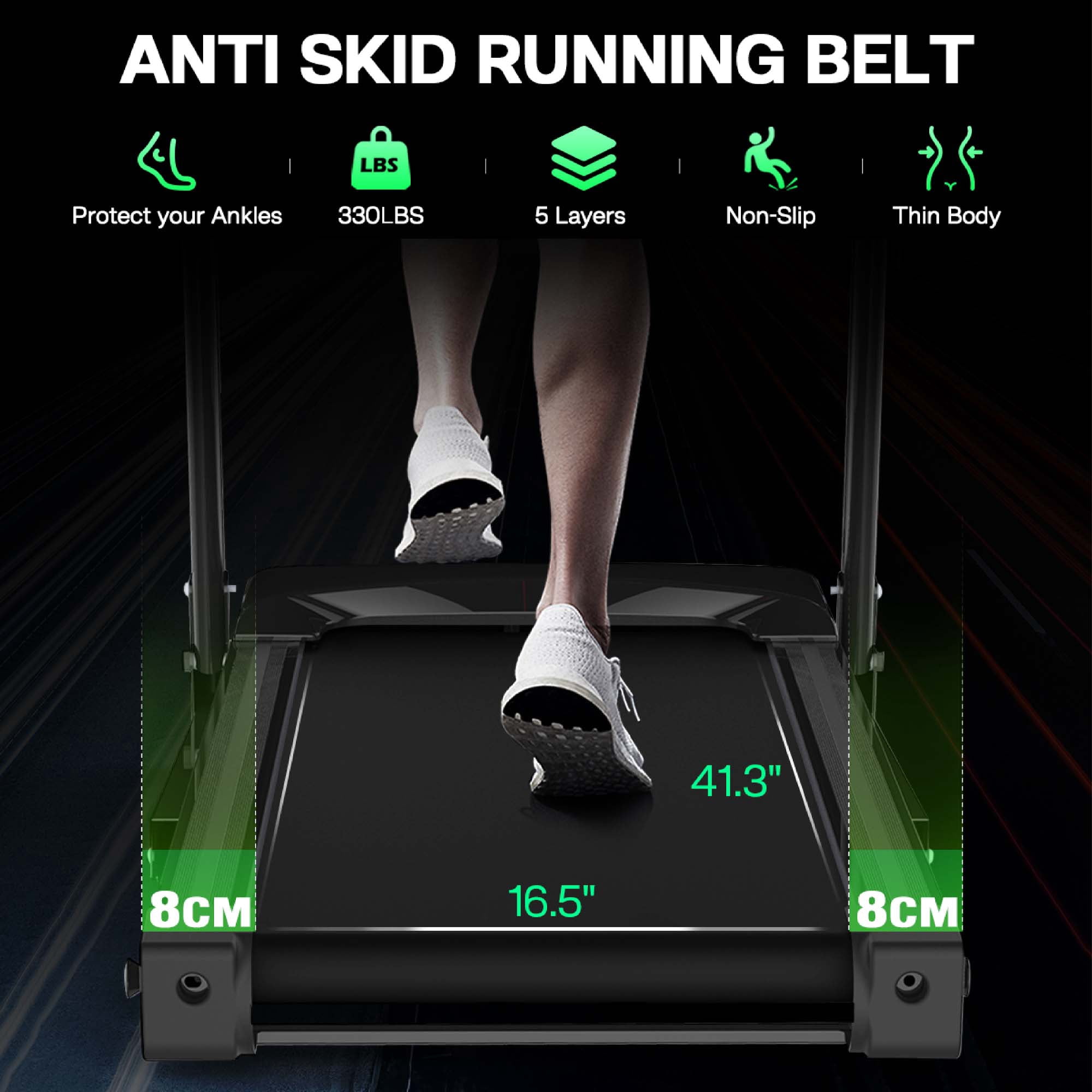 Aukfa Treadmill 300 lb Capacity Electric Treadmill with Incline 3.5 HP Walking Running Machine for Home Workout