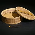 thumbnail image 4 of Shisuyan 1Pc Useful Pu'er Tea Packing Box Creative Woven Bamboo Brick Tea Container, 4 of 8