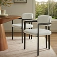 thumbnail image 2 of Side Dining Chair, White, Fabric, Metal, Bar Pub Cafe Bistro Dining Kitchen Hospitality Restaurant, Modern Contemporary, HB37857, 2 of 10