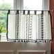 thumbnail image 1 of Cortinas de cocina de 59 pulgadas de largo, juego de cortinas con estampado de cuadros en blanco y negro, para baño, sótano, cafetería, bolsillo para barra, 17,7 pulgadas de ancho ER  Rojo Verde, 1 of 5
