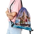thumbnail image 2 of moana 2-theme Drawstring Backpack Sports Gym Bag Water Resistant String Bag Cinch Bag18"X16"（45X40cm）, 2 of 6