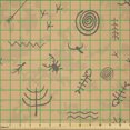 thumbnail image 2 of Ambesonne Southwestern Fabric by the Yard Microfiber, Traces of Bird Art, 3 Yards, Pastel Brown and Taupe, 2 of 2