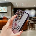 thumbnail image 5 of Kryonix for iphone 11 case cute Glitter Heart Shiny Magnetic Edge Drilling Cover with Camera Protection, Purple/Blue/Pink/Black, 5 of 8
