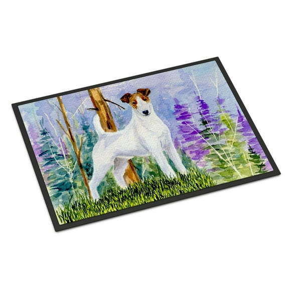 Carolines Treasures SS8637JMAT Jack Russell Terrier Doormat 24x36 36"L x 24"W multicolor